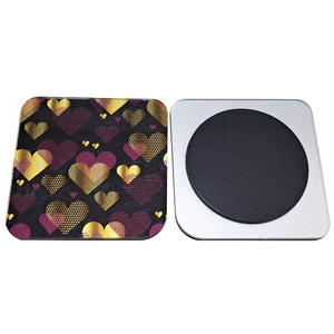 Imán Acrílico Cuadrado Personalizado Colorido para Refrigerador, Corazones, Recuerdo de Boda, Adhesivo Magnético, Regalo - Product Image 4