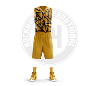 Uniforme de basket-ball athlétique fabriqué en polyester, flexible, durable et confortable pour l'entraînement quotidien et les matchs de compétition - Product Image 1