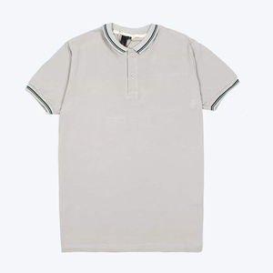 Polo à manches courtes pour homme en coton tricoté, coupe classique, respirant, logo personnalisé, haut décontracté pour uniforme - Product Image 2