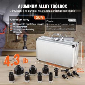 Set di Punte Diamantate per Trapano 11 Pezzi 6/8/10/20/25/28/32/35/45/50/65mm, Kit Fresa a Tazza Diamantata 5/8\" con 11 Connettori per Muratura e Calcestruzzo - Product Image 5