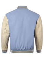 Veste universitaire en toile de haute qualité pour hommes, col montant, design réversible, vente en gros OEM