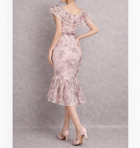 Vestido midi de encaje al por mayor, fabricante de ropa de Vietnam, OEM ODM, ropa de mujer, etiqueta personalizada, tela personalizada - Product Image 2