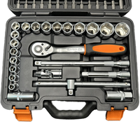 Ensemble d'outils de clé à douille automobile de qualité DIY, 62 pièces, entraînement carré de 1/2 pouce, douille à cliquet, personnalisable, support OEM ODM, Cr-V métrique