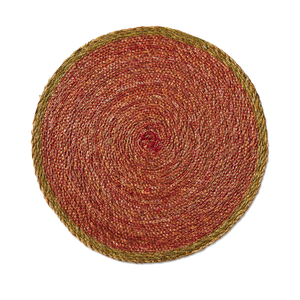 Heat Resistant Seagrass <b>Placemats</b> Round Woven Table Mats Non-Slip Natural Straw Charger Plates for Hot Dishes - Product Image 1