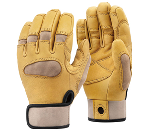 Guantes Profesionales para Rapel y Escalada con Palma de Cuero, Ideales para Escalada en Roca, Montañismo y Trabajos con Cuerdas - Product Image 4