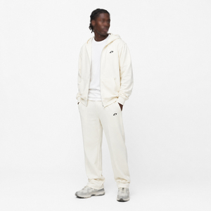 Survêtement blanc pour homme à capuche entièrement zippé en molleton de coton, coupe droite, ensemble deux pièces, vêtements de sport, fabricant OEM ODM sous marque privée - Product Image 2