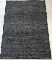 Tapis indien moderne fait main en jute, à poils plats, tissé, antidérapant, réversible, à rayures texturées, pour salon, chambre, hôtel, ensembles de tapis