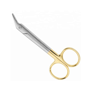 Tijeras Quirúrgicas con Mangos Dorados, Hoja de Acero Inoxidable para Uso Médico, Instrumento Manual con Certificación CE Clase I - Product Image 1