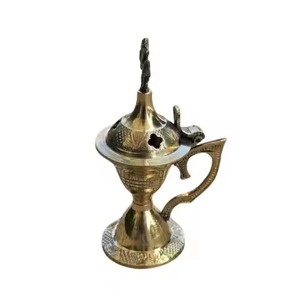 Brass Handheld Incense <b>Burner</b> Traditional Dhoop Dani with Handle <b>for</b> Temple Home Pooja Church Use Spiritual and Decorative Usage - Product Image 2