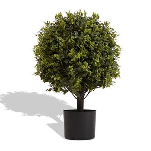 Offerta Speciale: Albero Topiario Sferico da Interno/Esterno con Protezione UV, 55cm, Decorazione Verde in Vaso con 2 Pezzi/Set, Piante Artificiali Popolari - Product Image 3