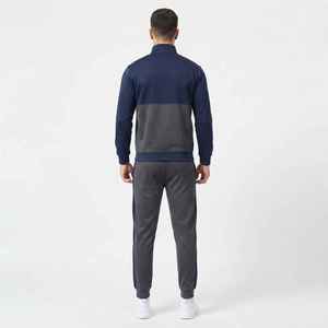 Ensemble de survêtement décontracté pour homme Hawk Eye, coupe classique, en polyester et coton, avec fermeture éclair intégrale, idéal pour l'automne - Product Image 2