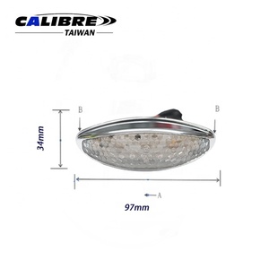 TAIWAN CALIBRE Custom Mini feu arrière ovale LED pour moto avec lentille transparente - Product Image 4