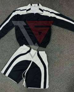 Conjunto de Chaqueta Cortavientos y Pantalones Cortos de Verano para Hombre, Diseño Personalizado con Logotipo, Corte Regular, Nailon y Poliéster, Estampado Sólido, para Otoño - Product Image 4