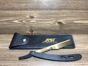 มีดโกนหนวดตรงสแตนเลสอย่างดีเคลือบโลโก้ร้านตัดผมมืออาชีพ พร้อมใบมีดแบบโชว์ - Product Image 3