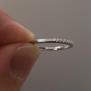 0.11 CT Lab Grown Diamond Gold Band <b>Ring</b> for Women | IGI Certified Minimalist Wedding Anniversary Stackable Bridal Jewelry - Product Image 5