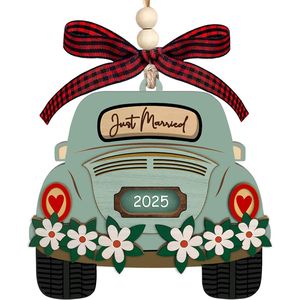 Decorazione per il Primo Natale Matrimonato 2025, Ornamento 'Il Nostro Primo Natale' Mr & Mrs, Regalo di Nozze, Palline e Decorazioni per Albero di Natale - Product Image 1