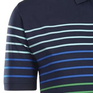Polo à manches courtes pour homme, rayé marine, sublimation, vêtements de sport décontractés, haut confortable pour le golf et l'entraînement en plein air - Product Image 6