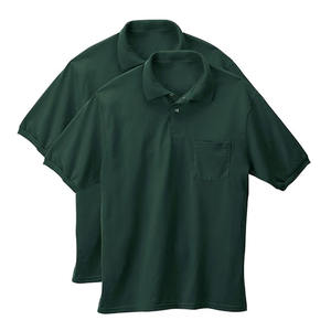 Polo de hombre tejido en tela 100% algodón 220g, manga corta, impresión de logotipo personalizado por transferencia térmica en la parte delantera, polo transpirable para hombre - Product Image 5