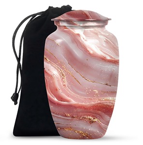 แจกันโลหะตกแต่งพร้อมฝาปิด ของตกแต่งบ้านแบบคลาสสิกสำหรับวางบนโต๊ะ - Product Image 4