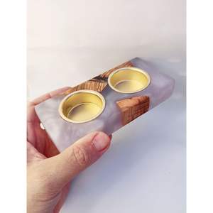 ที่เขี่ยบุหรี่ไม้และเรซิ่นสไตล์วินเทจ งานแฮนด์เมด สำหรับสูบบุหรี่ - Product Image 2