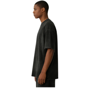 T-shirt unisexe 100 % coton, coupe droite, 230 g, personnalisé avec logo, délavé à l'acide, sérigraphié, écologique, de haute qualité - Product Image 2