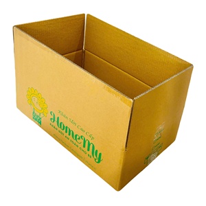Boîte auto-élevante en carton ondulé 3 plis recyclable OEM, emballage premium pour lingettes humides, boîte d'expédition en matériaux recyclés, Vietnam - Product Image 1