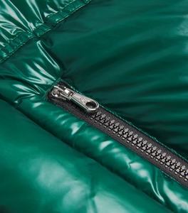 Premium <b>Men</b>’s Green Hooded Puffer <b>Jacket</b> Full Zip Quilted Warm Winter Insulated Casual Outdoor <b>Jacket</b> With Chevron Design - Product Image 5