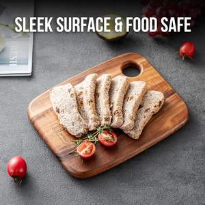 Tablas de Cortar de Madera de Acacia, Tabla de Cortar Resistente, Tablas para Servir con Orificio para Colgar, para Carne, Pan y Verduras - Product Image 3