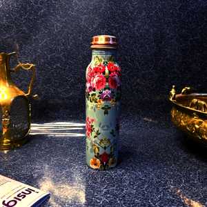 Handcraft Floral <b>Printed</b> Stainless Steel Insulated Water Bottle Reusable Travel Drinking Bottle For Home And <b>Office</b> - Product Image 1