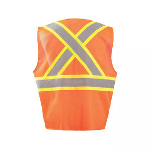 Chaleco de Seguridad de Alta Visibilidad, Malla Reflectante Amarilla y Naranja, Ropa de Trabajo con Bolsillos y Cierre de Cremallera - Product Image 5