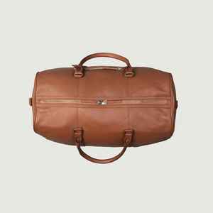 Bolsa de Viaje Deportiva Plegable de Cuero PU Marrón de Alta Calidad, Impermeable, de Gran Capacidad, para Fin de Semana, Gimnasio, Viajes Cortos - Product Image 4