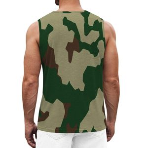 Men's Vests Knitted 100% Cotton Custom Solid Vintage Printing Sleeveless Acid Wash Eco-Friendly Breathable Crew Neck Tank Top - Product Image 6