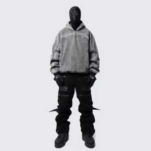 Latest Fashion Custom Logo Digital Printed Winter Solid Polyester/Cotton High Quality Oversized Eco-Friendly <b>Men's</b> Hoodies - Product Image 6