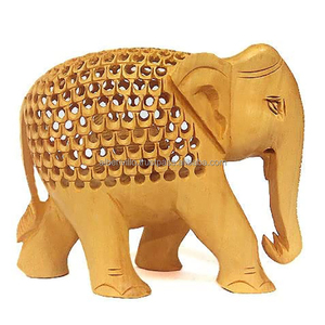 Nuevas artesanías, estatua de elefante de mármol, venta al por mayor, estatua de decoración del hogar, artesanías de latón, fabricantes en la India, Decoración de mesa - Product Image 5