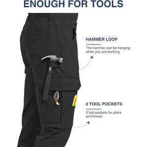 Pantalon cargo respirant coupe ajustée, design personnalisé, extensible, confortable pour les activités sportives, le bureau et la mode streetwear - Product Image 2