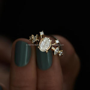 Anillos de Diamantes de Lujo de Oro de 14K con Certificación IGI para Bodas y Fiestas, Artesanía Brillante de Precisión - Product Image 1