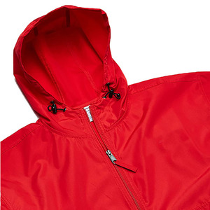 <b>Men's</b> Red Hooded Waterproof <b>Jacket</b> <b>Half</b> <b>Zip</b> Casual Spring Wear Polyester Shell Regular Fit Loose Style - Product Image 5