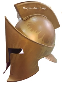 Casco Deportivo Medieval Hecho a Mano, Chapado en Oro, de Acero Suave, con Pluma Negra, Armadura Pulida, para Reenactment, Cosplay, Aniversario - Product Image 4