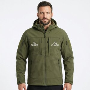 Veste à capuche en polaire coupe-vent, style décontracté, plusieurs couleurs, vert, noir, kaki, veste chaude d'automne pour l'extérieur - Product Image 2
