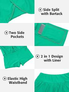 Última Novedad: Shorts de Baño 2 en 1 para Mujer con Abertura Lateral y Bolsillos, Parte Inferior Transpirable, Shorts de Moda - Product Image 5
