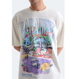 Camiseta de Hombre de Manga Corta, 100% Algodón, Estampada con Logotipo Personalizado, Talla Grande, Color Sólido, Tendencia Verano 2026 - Product Image 6