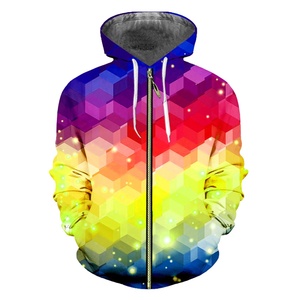 Sudadera con capucha y cremallera de algodón grueso con logo sublimado, tallas grandes, para hombre y mujer, sudadera con capucha para hermandades y fraternidades - Product Image 1