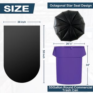 ถุงขยะดำแบบหนาพิเศษ TH GB-018 ขนาด 55-60 แกลลอน 50 ใบ กลิ่นลาเวนเดอร์ สำหรับใช้ในบ้าน สำนักงาน สวน และกลางแจ้ง - Product Image 3