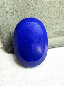 Zafiro Azul Natural Grande Calentado de 4000 Ct, Gema Ovalada Facetada de Gran Tamaño, Piedra de Exhibición para Coleccionistas, Zafiro Azul Profundo Hecho a Mano - Product Image 2