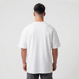 T-shirt Homme Oversize Uni Blanc Personnalisable à Motif Imprimé – T-shirt Homme Grande Taille Uni Blanc - Product Image 6