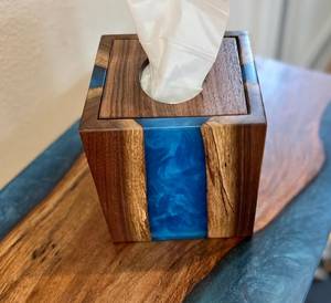 Premium Decorative Resin <b>Tissue</b> <b>Box</b> Case Modern Facial <b>Tissue</b> <b>Holder</b> for Hotel Bathroom Office and Home Use - Product Image 1
