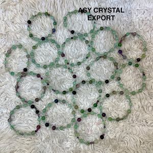 Handmade Natural <b>Rainbow</b> Fluorite <b>Bracelet</b> Natural Healing Crystal Beaded <b>Bracelet</b> For Women Men Fashion Jewelry Gift Wholesale - Product Image 6