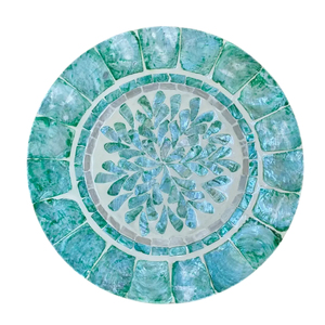 Unique <b>White</b> Tree Mother Of Pearl Charger Plate <b>Round</b> Sea Shell Inlay Decorative Underplate For Wedding <b>Dining</b> Party <b>Table</b> Decor - Product Image 4