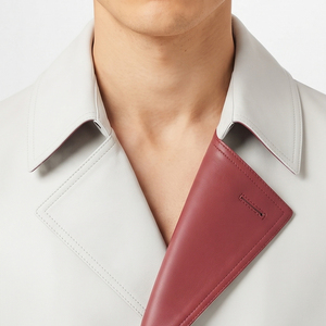 <b>Men's</b> Fashion Leather <b>Long</b> Coat <b>Men</b> Leather Waist Belt Leather Trench Coat <b>Mens</b> Button Double Breasted Leather Coat - Product Image 5