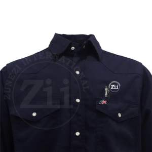 ZUNEZI NFPA 2112 Camisa de Trabajo Personalizada de Manga Larga para Soldador, Ropa FR, Camisa de Botones para Hombre, Color Gris, Nivel de Protección A, 300C-500C, Paquete de Respirador para Calor - Product Image 4